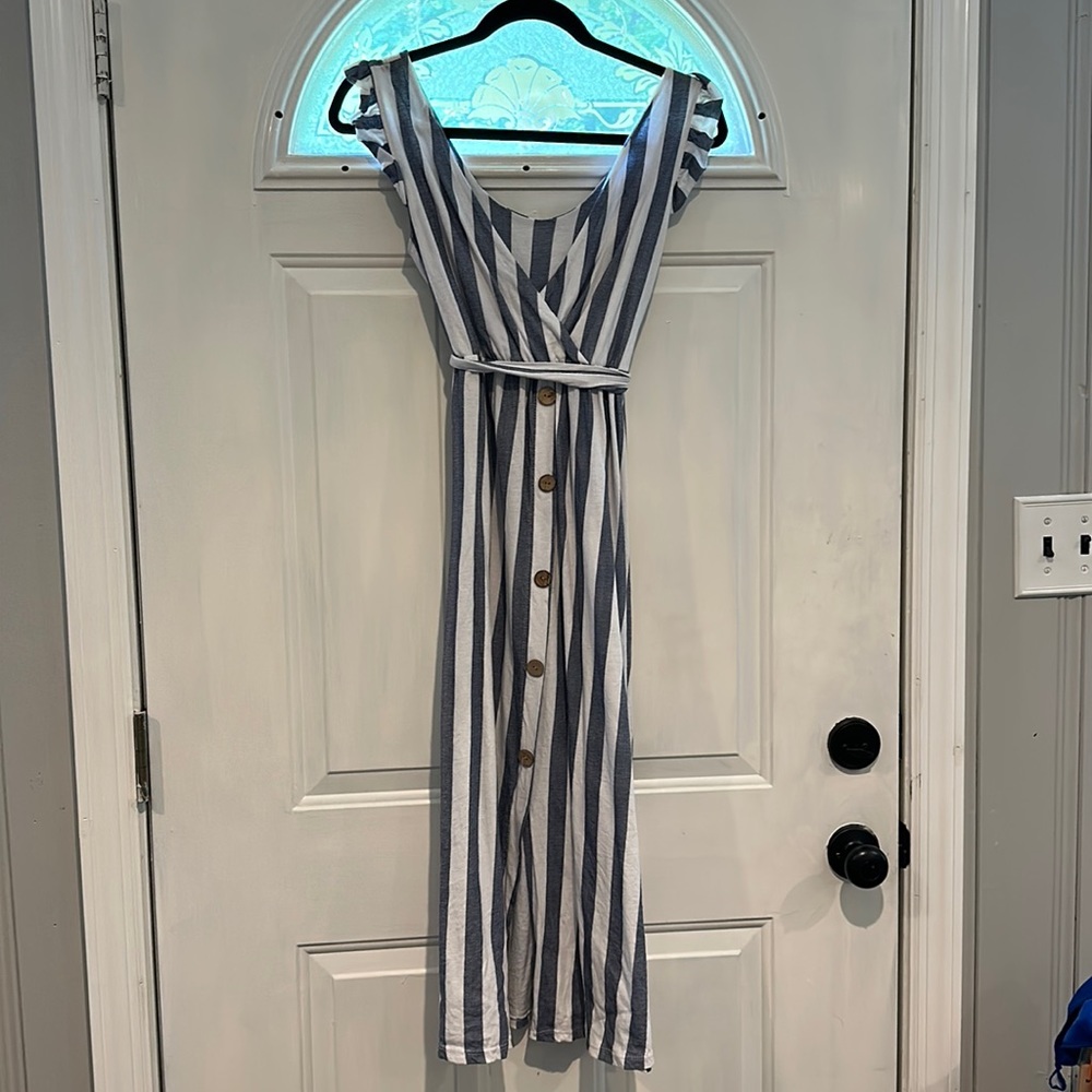 Midi flowy stripped dress